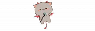 🫖 carino, diavolo, gatto, cartone animato, adesivo telegram sticker