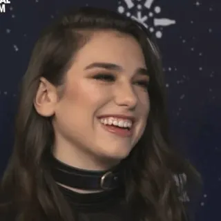😄 Dua Lipa певица, женщина, знаменитость, портрет telegram sticker