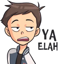 😑 YA ELAH Dessin animé, Personnage, Homme, Sticker telegram sticker