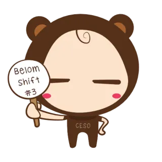 🙅 Belom
Shift
#3 Kreskówka, Słodki, Kawaii, Miś, Maskotka telegram sticker