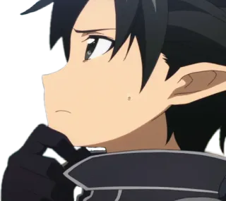 🤔 Kirito Sword Art Online anime, character, sword art online, kirito, avatar, video game telegram sticker