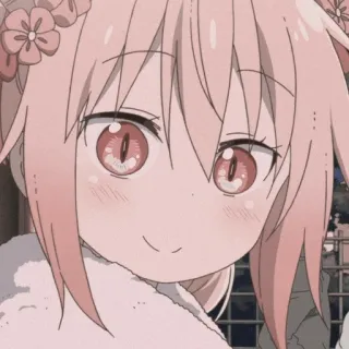 🐉 anime, cute, kawaii, cartoon, pink, character telegram sticker