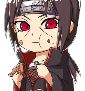 😋 Itachi Uchiha Naruto 动漫, 忍者, 宇智波, 鼬, Q版 telegram sticker