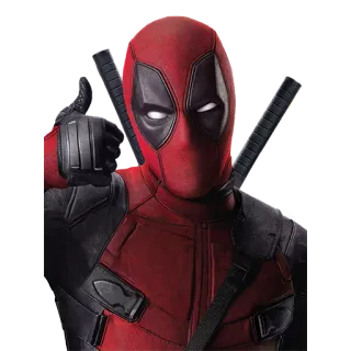 👍 Deadpool Deadpool, Marvel, Superhéroe, Pulgar arriba, Cómics, Acción, Personaje ficticio telegram sticker