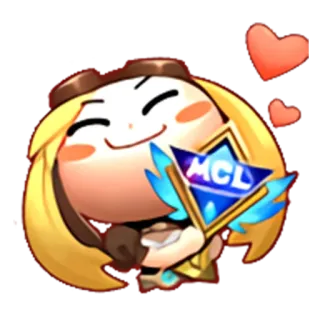 😘 MCL chibi, hearts, cute, cartoon telegram sticker