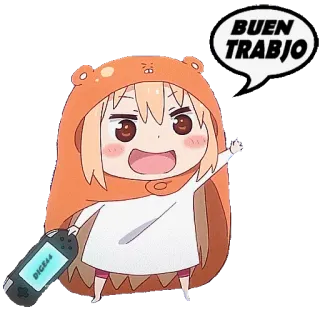 🔧 BUEN TRABJO anime, chica, dibujos animados, lindo, alegre, bien hecho telegram sticker