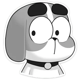 😅 dog, cartoon, animal, pet, sticker telegram sticker