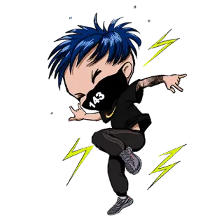 💃 143 Anime, Desenho animado, Moderno, Personagem, Adesivo whatsapp sticker