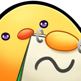 🐤 dibujos animados, amarillo, emoji, expresión, dibujo whatsapp sticker