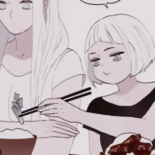 🥡 mangiare, cibo, bacchette, cena, cucina asiatica, anime telegram sticker