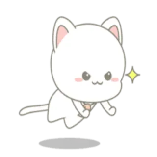 😏 cat, cute, kawaii, sticker, cartoon telegram sticker