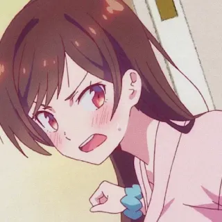 😡 Anime, Cô gái, Tức giận, Dễ thương, Hoạt hình, Biểu cảm whatsapp sticker