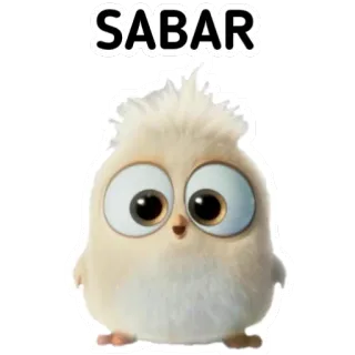 🙃 SABAR pájaro, animal, dibujos animados, lindo, SABAR telegram sticker