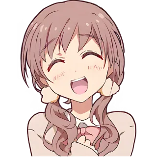 ☺️ อนิเมะ, ผู้หญิง, ยิ้ม, มีความสุข, การ์ตูน, น่ารัก telegram sticker