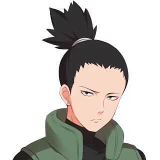 🤨 Shikamaru Nara Naruto Аниме, Наруто, Шикамару, Мультфильм, Персонаж, Манга telegram sticker