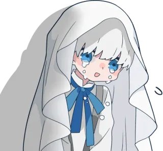 😭 Anime, Llorando, Triste, Manga, Personaje, Ilustración telegram sticker