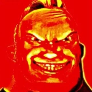 😈 visage, homme, portrait, mème, en colère, rouge telegram sticker