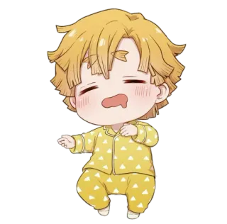 😴 Zenitsu Agatsuma Demon Slayer Anime, Manga, Chibi, Carino, Assonnato, Zenitsu, Demon Slayer telegram sticker