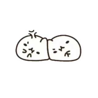 🍥 zwierzęta, słodkie, kreskówka, kawaii, ilustracja, rysunek, postać telegram sticker