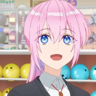 🌷 Anime, pinke Haare, Charakter, süß, Manga telegram sticker