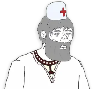 👨‍⚕️ nurse, doctor, healthcare, beard, medical, drawing telegram sticker