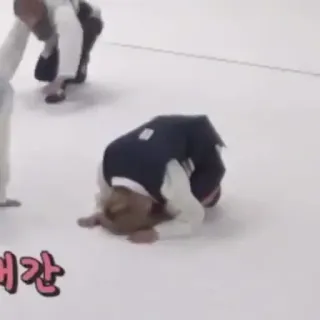 ✨ 한간 person, floor, indoors, tumble, head, human telegram sticker