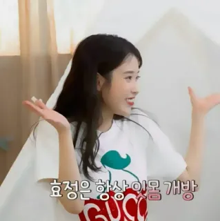 🪜 표정은 항상 이몸 개방 woman, smiling, korean, expression, gesture telegram sticker