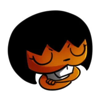 😒 kartun, karakter, stiker, ilustrasi telegram sticker