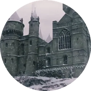 Зима Хогвартс @stickers_HarryPotter telegram stickers