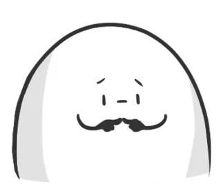 🥚 Desenho animado, Fofo, Blob, Personagem, Bigode, Engraçado telegram sticker