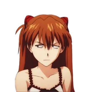 🤨 Asuka Langley Soryu Neon Genesis Evangelion anime, character, Asuka, Evangelion telegram sticker