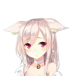 😊 anime, girl, cat, ears, cute telegram sticker