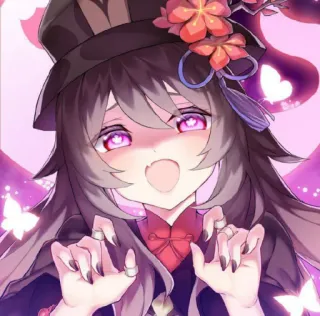😍 Hu Tao Genshin Impact anime, manga, genshin impact, hu tao, cute, girl, videogame telegram sticker