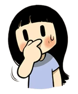 😵 girl, character, cartoon, cute, embarrassed telegram sticker