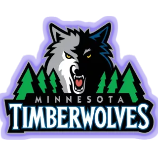 🆖 MINNESOTA TIMBERWOLVES Minnesota Timberwolves, NBA, time de basquete, esportes, lobo, logo telegram sticker