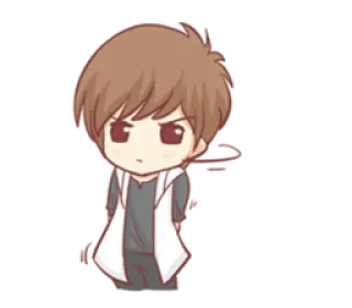 😠 Chibi, Desenho animado, Estilo anime, Fofo, Mangá, Menino telegram sticker