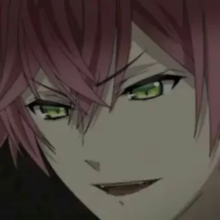 🥀 Anime, Manga, Vampiro, capelli rossi, occhi verdi, zanne telegram sticker