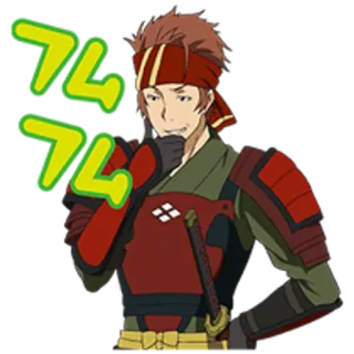 😏 Anime, Samurai, Personage, Pantser telegram sticker