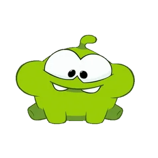 😳 Om Nom Cut the Rope Om Nom, Cut the Rope, desenho animado, monstro, verde, fofo whatsapp sticker