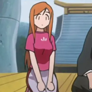 😳 Orihime Inoue Bleach anime, cartoon, girl, Orihime Inoue, Bleach, character, female telegram sticker