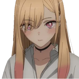 😳 Marin Kitagawa My Dress-Up Darling Anime, Gadis, Rambut Pirang, Imut, Kartun, Marin Kitagawa, My Dress-Up Darling telegram sticker