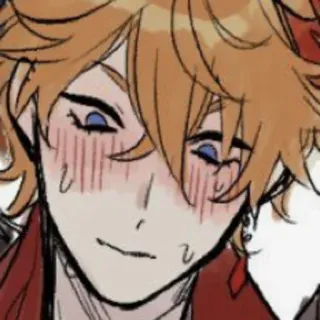 😳 Tartaglia Genshin Impact videogioco, anime, childe, arrossire telegram sticker