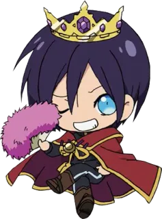 😁 Anime, Chibi, Vua, Vương miện, Dễ thương telegram sticker