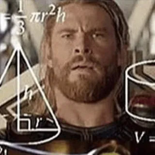 🌪 Thor confuso, matemática, fórmula, equações, engraçado telegram sticker