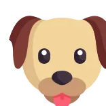 🐶 chien, chiot, animal de compagnie, animal, mignon, dessin animé whatsapp sticker