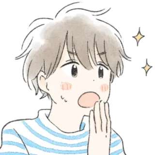 💫 애니메이션, 소년, 만화, 충격, 놀람, 반짝임 telegram sticker