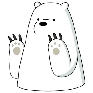 🙃 Ice Bear We Bare Bears urso polar, we bare bears, desenho animado, urso, fofo, animado telegram sticker