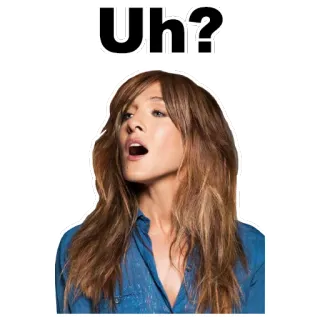👄 Uh? donna, viso, espressione, domanda, confusa telegram sticker