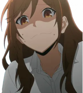 😅 anime, garota, envergonhada, brava, preocupada telegram sticker
