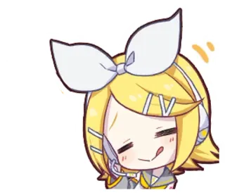 🎤 Kagamine Rin Anime, Vocaloid, Kagamine Rin, Cartoon telegram sticker